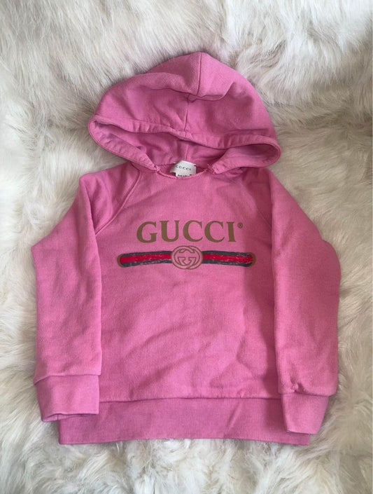 Girls Pink Gucci Hoodie - Age 4